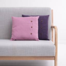 Washed Linen Pillowcase, Cushion Protectors With Buttons, Pillow Cover, Softened Bed Decoration, Custom Cushioncovers, Pure Pillowcover - thumbnail 1