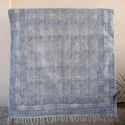 Large - 10x14 Ft Indian Rugs, Cotton Rug, Woven Area Decor Rustic Decorative Bohemian Indian - thumbnail 4