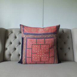 Hmong Textiles Vintage Fabric Handwoven Fabrics Scatter Decorative Cushions & Pillows Old Recycled Fabric - thumbnail 3