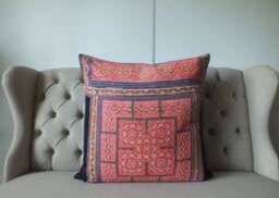Hmong Textiles Vintage Fabric Handwoven Fabrics Scatter Decorative Cushions & Pillows Old Recycled Fabric - thumbnail 1