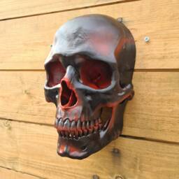 Skull Wall Mount - Gothic Home Decor Custom 3D Printed - thumbnail 1
