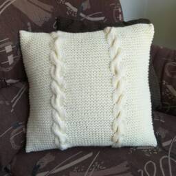 Chunky Knit Cable Cushion Cover - thumbnail 2