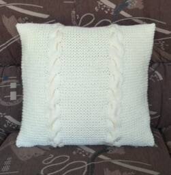 Chunky Knit Cable Cushion Cover - thumbnail 1
