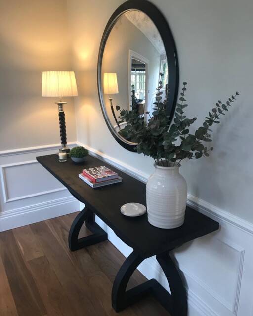 Ferrara Nero Convex Wall Mirror Large Antiqued Glass - 44 - image 1