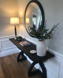 Ferrara Nero Convex Wall Mirror Large Antiqued Glass - 44
