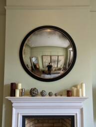 Ferrara Nero Convex Wall Mirror Large Antiqued Glass - 44 - thumbnail 1