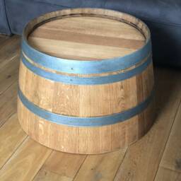 Wine Barrel Coffee Table Oiled - Half Wine - thumbnail 2