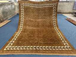 Rare Hand Knotted Tribal Terracotta Luxury Rug, Any Room Area High Soft Wool Rug 6.3x9 Ft