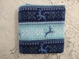 Rts Extra-Large Receiving Blanket, Reindeer Buck Deer Silhouette, Blue Navy, Nordic Design Baby Gift Hannahs Homestead2 - thumbnail 1