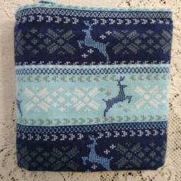 Rts Extra-Large Receiving Blanket, Reindeer Buck Deer Silhouette, Blue Navy, Nordic Design Baby Gift Hannahs Homestead2 - thumbnail 2
