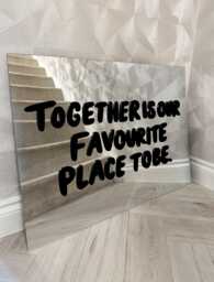 Together Is Our Favourite Place To Be -Mirrored Acrylic 3D Wall Art-Wedding Sign-Bedroom Decor-Acrylic Sign - thumbnail 1
