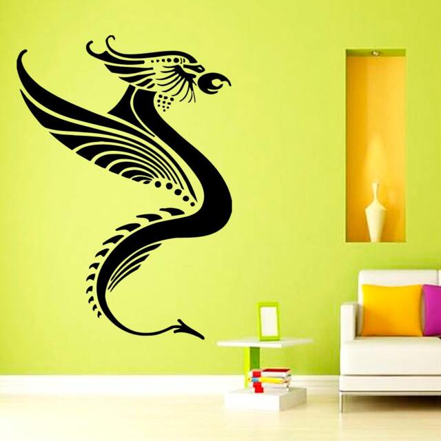 Wall Decals Abstract Fairy Dragon Profile Pattern Animals Home Vinyl Decal Sticker Kids Nursery Baby Room Decor M329 - image 1