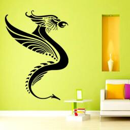 Wall Decals Abstract Fairy Dragon Profile Pattern Animals Home Vinyl Decal Sticker Kids Nursery Baby Room Decor M329 - thumbnail 1