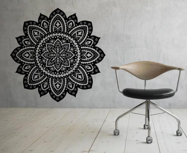 Mandala Wall Decal Flower Vinyl Sticker Indian Lotus Murals Interior Home Decor - 16Ma4L - image 1