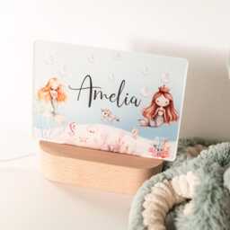 Personalised Mermaid Name Night Light, Girls Bedroom Decor, Baby Nursery Lamp - thumbnail 3