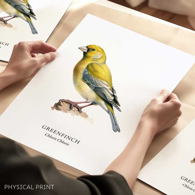 Greenfinch Bird Print, Wall Posters, Home Decor Prints, Lover Gift - image 1