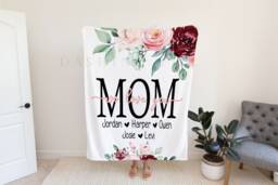 Christmas Gift For Mom, Grandma & Mom Present, We Love You Blanket, From Kids Wife, Grandparent - thumbnail 1