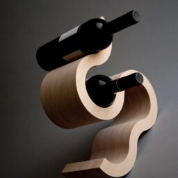 Wine Bottle Display, Holder, Solid Wood, Beeswax Finish. Custom Dedication Engraving - thumbnail 2