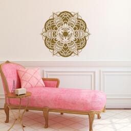 Lotus Mandala Wall Decal Boho Flower Vinyl Sticker, Yoga & Meditation Room Decor C101 - thumbnail 1