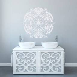 Lotus Mandala Wall Decal Boho Flower Vinyl Sticker, Yoga & Meditation Room Decor C101 - thumbnail 3