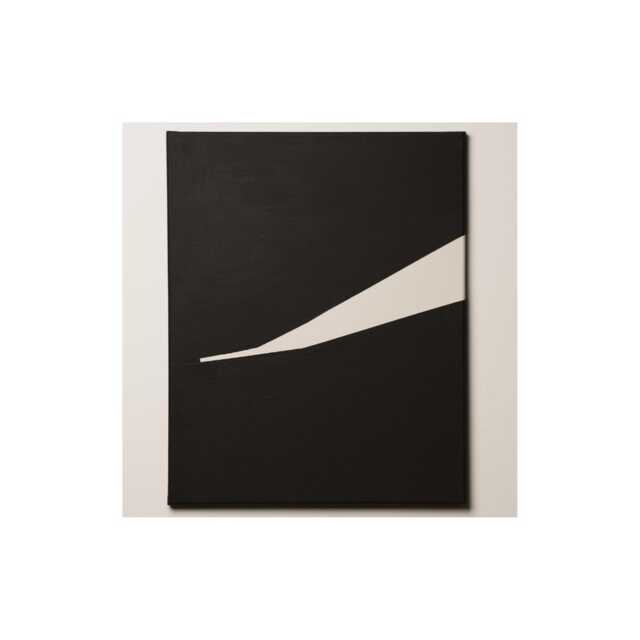 Original Modern Minimalist Painting On Canvas Art Wall Geometric Black & White Decor