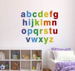 Classroom Alphabet Wall Decals Peel & Stick Abcs For Nursery & Kids Room Decor, Colorful Vinyl Letters - thumbnail 1