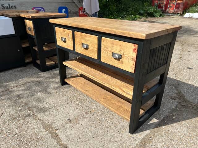 Bespoke Kitchen Island Shown in Dark Green - image 1