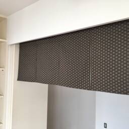 Japanese Black Fabric Double Layer Noren Curtain, Order Made Noren, Door Step Restaurant Short Cover, Curtain - thumbnail 2