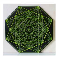 String Art Cosmic Chrysanthemum Sacred Geometry Wall Hanging Home Decor Mandala Spiritual Meditation Yoga Studio Design - thumbnail 1