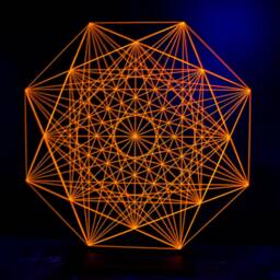 String Art Cosmic Chrysanthemum Sacred Geometry Wall Hanging Home Decor Mandala Spiritual Meditation Yoga Studio Design - thumbnail 4