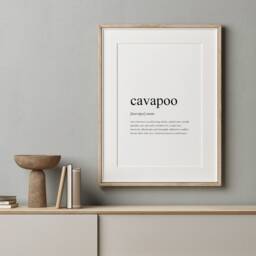 Cavapoo Definition Print - Gift For Dog Lover Wall Art Home D??cor Humorous Poster Unframed - thumbnail 3