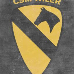 1st Cavalry Cav Division Insignia Artwork Personalized With Soldier's Name & Rank Army Gifts Wife Mom Girlfriend - thumbnail 2