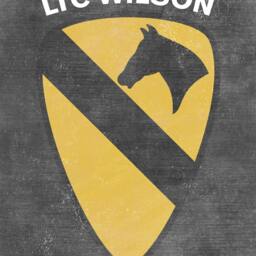 1st Cavalry Cav Division Insignia Artwork Personalized With Soldier's Name & Rank Army Gifts Wife Mom Girlfriend - thumbnail 3