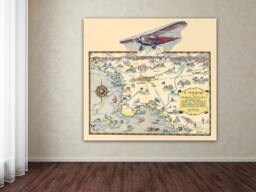 Vintage Southern California Cartograph Print Photo, Matte, Or Canvas - thumbnail 1