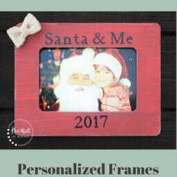 Santa & Me Picture Frame Personalized Rustic Christmas Gift - thumbnail 4