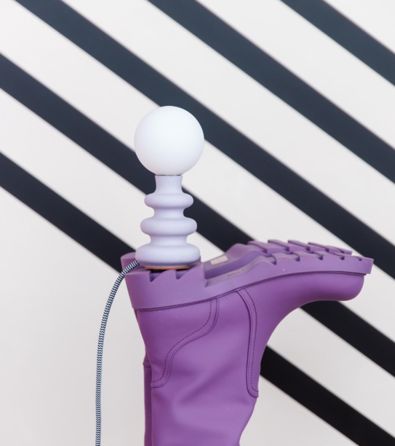 Handmade Jesmonite Table Lamp Modern Curvy Design With Led - image 1
