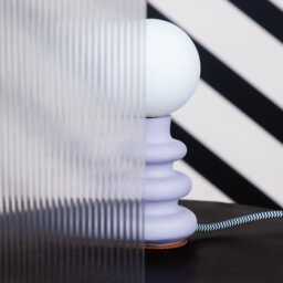 Handmade Jesmonite Table Lamp Modern Curvy Design With Led - thumbnail 2