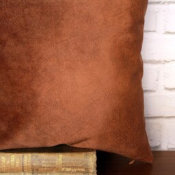 Terracotta Velvet Pillow Cover Modern Scandinavian Decor - thumbnail 2