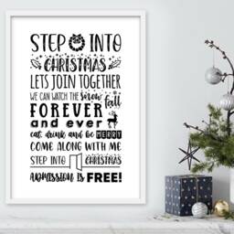 step Into Christmas - Print, Home Decor, Elton John Quote, Wall Art, Xmas Gift, Prints - thumbnail 2