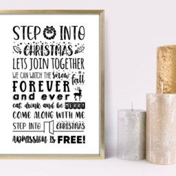 step Into Christmas - Print, Home Decor, Elton John Quote, Wall Art, Xmas Gift, Prints - thumbnail 3