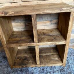 Rustic Reclaimed Wood Kallax Unit/Tv Stand/Sideboard, Bespoke Handmade Furniture - thumbnail 3