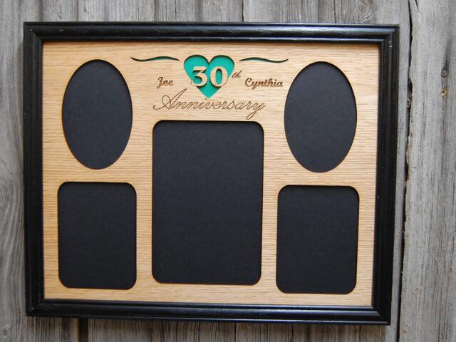 30Th Anniversary Picture Frame - 11x14 Holds 5x7 & 3x5 Photos 30 Year Gift For Couple, Decor, Her - image 1