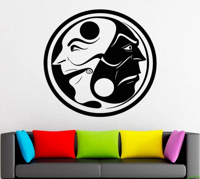 Yin Yang Vinyl Wall Decal Taoism Balance Sticker - image 1