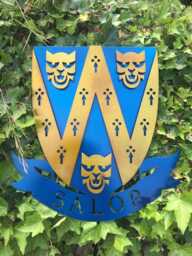 Shropshire Shield 3D Metal Wall Art Garden Plaque - 40cm
