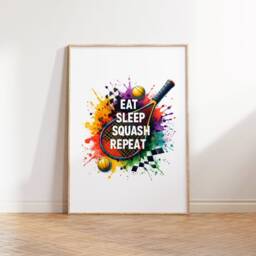 Squash Sport Gift Set - Of 3 Posters - Watercolour Art Painting Print Decor Wall Player Artwork - thumbnail 3