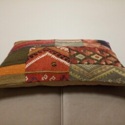 Patchwork Kilim Pillow 16x24 Inches Nice Color Pillow Cushion Turkish Sofa Cover Home Decor Cover - thumbnail 3