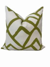 Schumacher Zimba Exuberant Prints Collection Soft Chartreuse Cushion Cover Pillow Double Sided - thumbnail 1