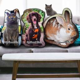 Personalised Pet Photo Cushion - Hand Cut To Shape - thumbnail 1