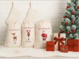 Christmas Sack Personalised Stocking With Name Santa Sack Decor Gift For Kids & Family - thumbnail 1