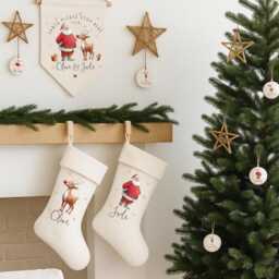 Christmas Sack Personalised Stocking With Name Santa Sack Decor Gift For Kids & Family - thumbnail 2